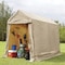 Impact Canopy 6 FT x 8 FT  Storage Shed, Steel Pipe 37.5mm, Polyethene Cover, TAN 070018150 - alternate 5